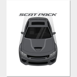 Dodge Charger Scat Pack Widebody - Granite Grey Posters and Art